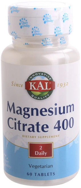 Kal 마그네슘 시트레이트 400 타블렛, 60개입, 1개, 60정 - 쿠팡