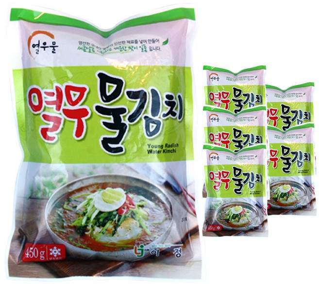 자연미가 열무 물김치 2.7kg(450gx6팩)/시원한 국물맛이 끝내줘요~, 450g, 6개