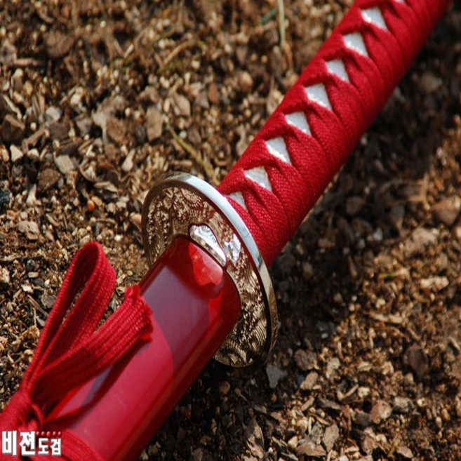 비젼 YK 24 R Gold 일본도 가검 장검 칼 진가검 중량가검 강철가검 진검 도검 조선검 비젼도검 비전도검 사시미 식도 다마스커스 접쇠 단조 단조검 무사도 일본도 수련도, 1개