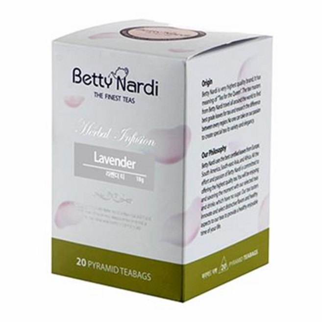 cha (베티나르디) 라벤더 허브차 (삼각티백20티백) 라벤다 Lavender, 20개입