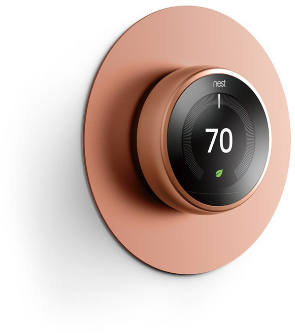 엘라고 네스트 온도조절기 월 플레이트 알루미늄 커버 /3 색상, 블랙, 1개