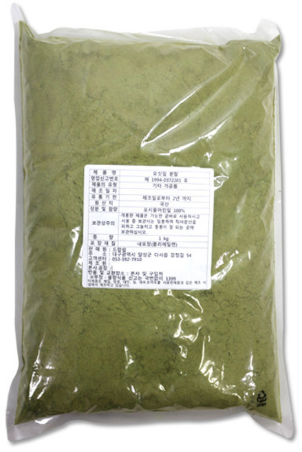 불로약초 모싯잎 분말(국산) 1kg 모시 모시잎 가루 파우더 선식 건강 한방 차, 1개