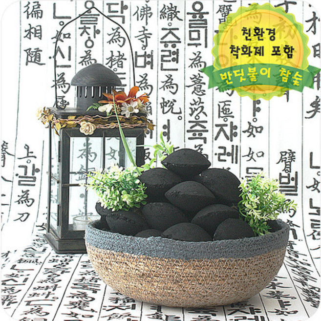 반딧불이 야자숯 코코넛 볼 2kg/숯화분/공기정화숯/가정용숯/집들이선물/습도조절용숯/원형숯/야자숯/, 1개, 2kg