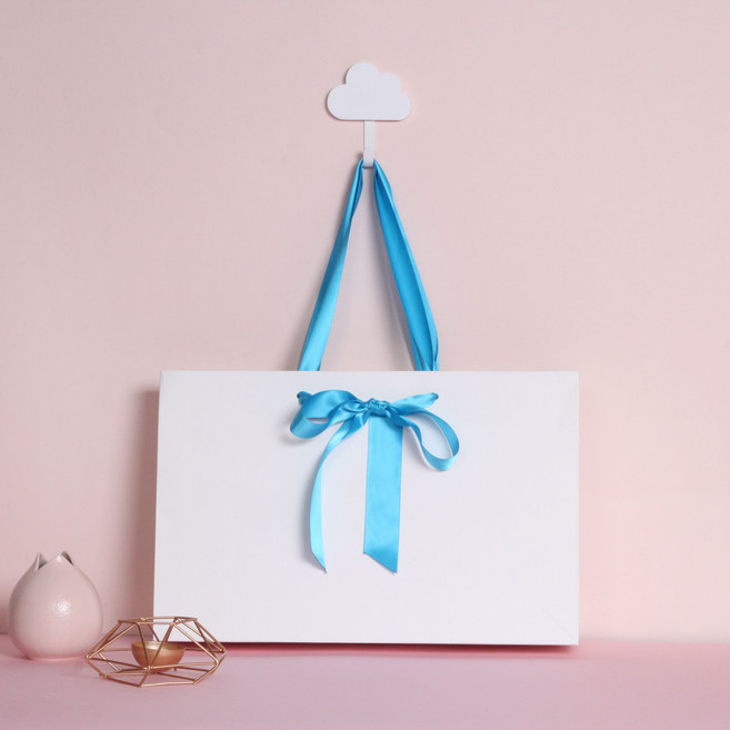 크루거브렌트 리본쇼핑백, 블루, 1매