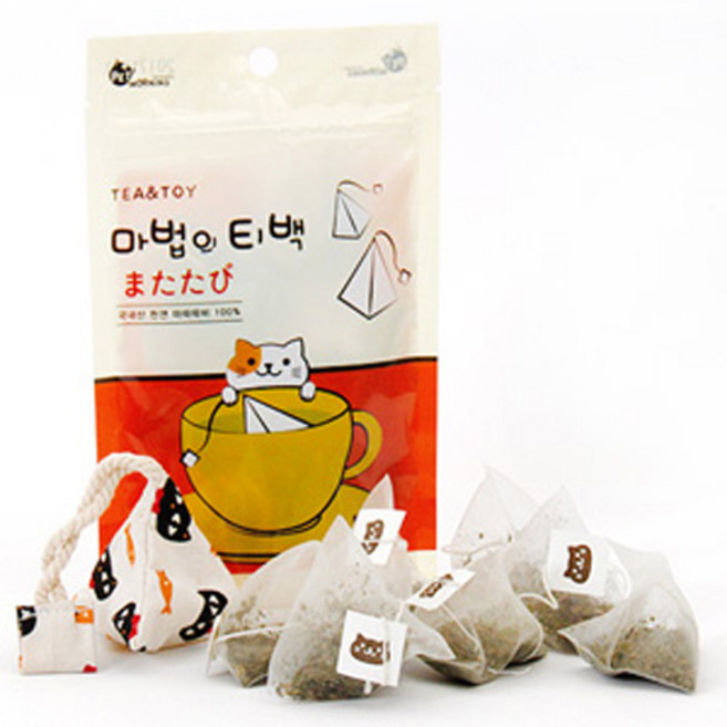 [PMC-377] 마법의 티백 캣닢&[PMC-378]마법의 마따따비 고양이 캣닢 간식 &장난감, 마법의 티백 마따따비 PMC-378, 1개