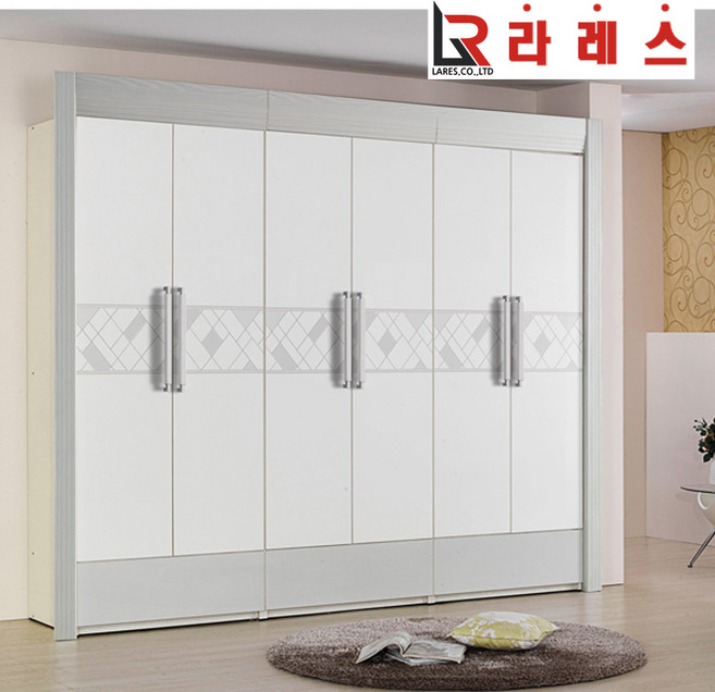 챔버 10자 옷장/장롱/장농 화이트워시, 이불장