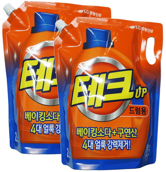 테크 베이킹 구연산 액체 드럼 리필, 2L, 2개