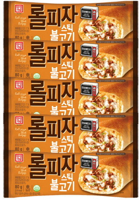한성기업 불고기 롤피자스틱, 80g, 5개