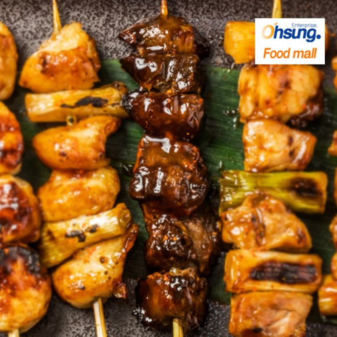 [오성식품] 고소하고 식감좋은 소갈비살꼬치 280g내외(약10꼬치), 1개