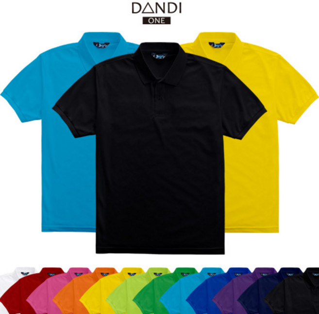 단디원 반팔 쿨론 카라티셔츠 무지 카라티 반팔티