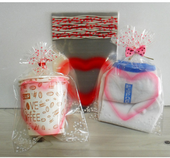 오케이샵 opp봉투 쿠키봉투 빵봉지 선물포장지 명함봉지 전단지봉투, (F018)비접착-큰하트12x18-20장, 1세트