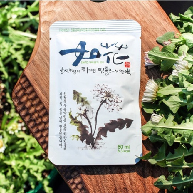 100%친환경무농약 민들레즙 하얀민들레즙 흰민들레즙 80mlx30포, 30개, 80ml