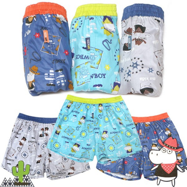 제이코튼 남아 어린이 초등학생 팬티3매 국산트렁크면팬티