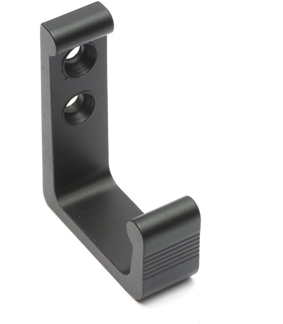 성원기업 벽고정 ㄷ자 옷걸이 알루미늄 소 중 대, [벽고정]ㄷ자 옷걸이 알루미늄 블랙(중), 1개