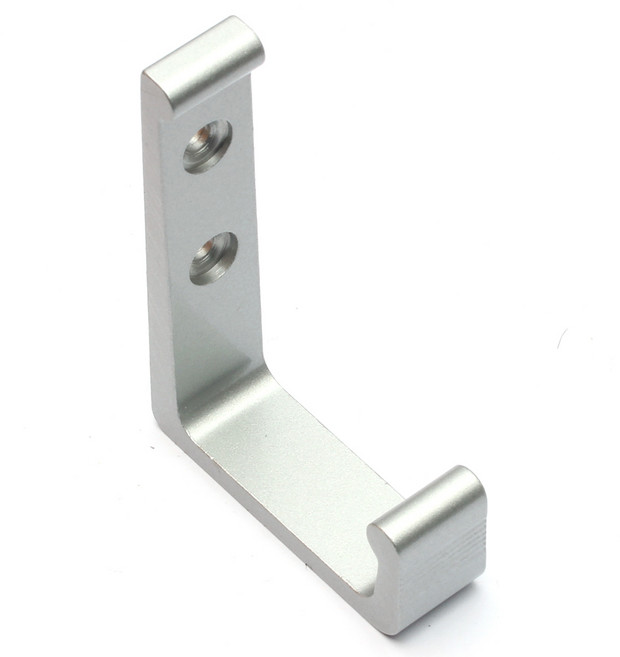 성원기업 벽고정 ㄷ자 옷걸이 알루미늄 소 중 대, [벽고정]ㄷ자 옷걸이 알루미늄 실버(대), 1개