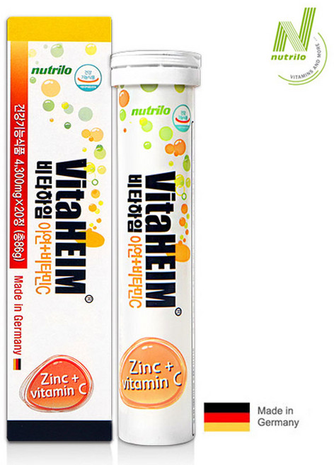 [K쇼핑]비타하임 발포 아연 비타민C 20정 5통, 5개