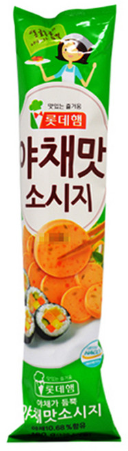 롯데햄 야채맛 소시지, 190g, 3개