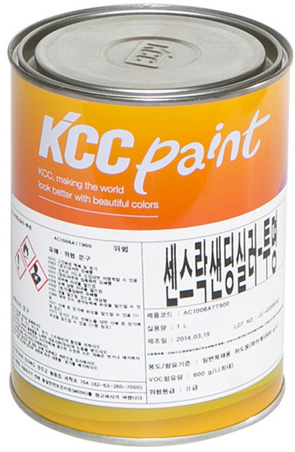 KCC 센스락샌딩실러 1L 센스락투명상도 락카 목재용 페인트 하도 상도, 센스락샌딩실러(하도)-투명 1L, 1개