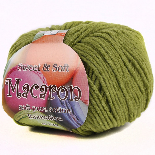 마마니트 마카롱 뜨개실, 33 올리브그린, 1개