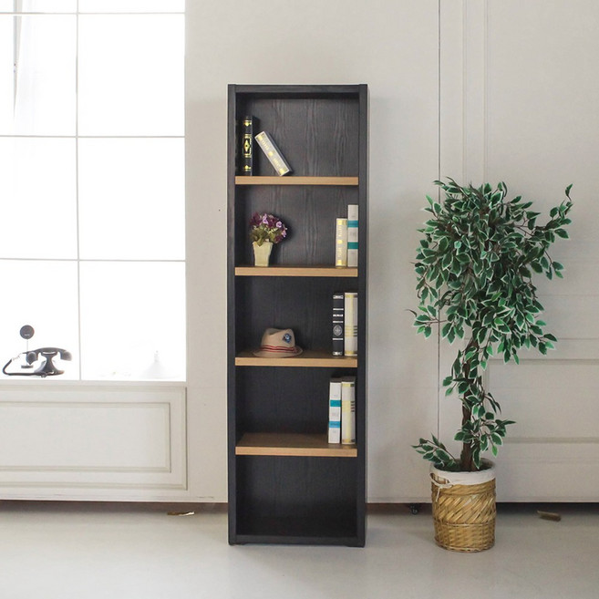 YLB예림방 뉴엔젤 2자책장, 블랙 화이트