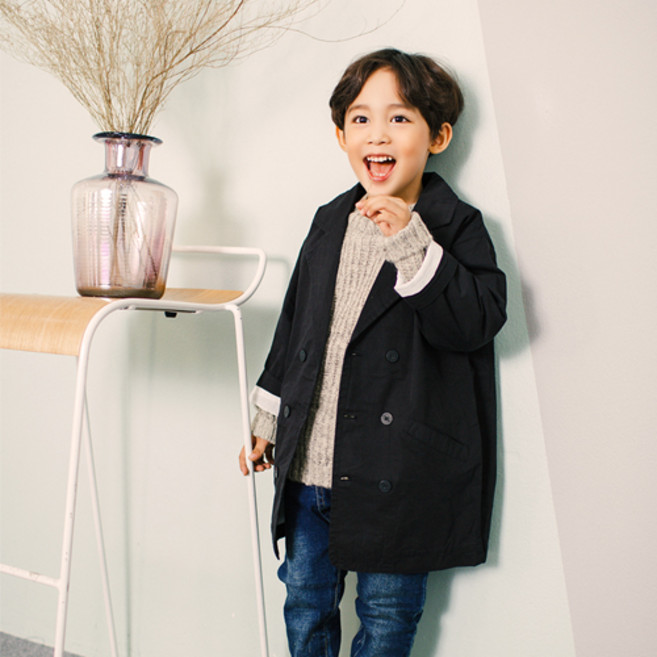 망치키즈 댄디 더블 맥코트 재킷