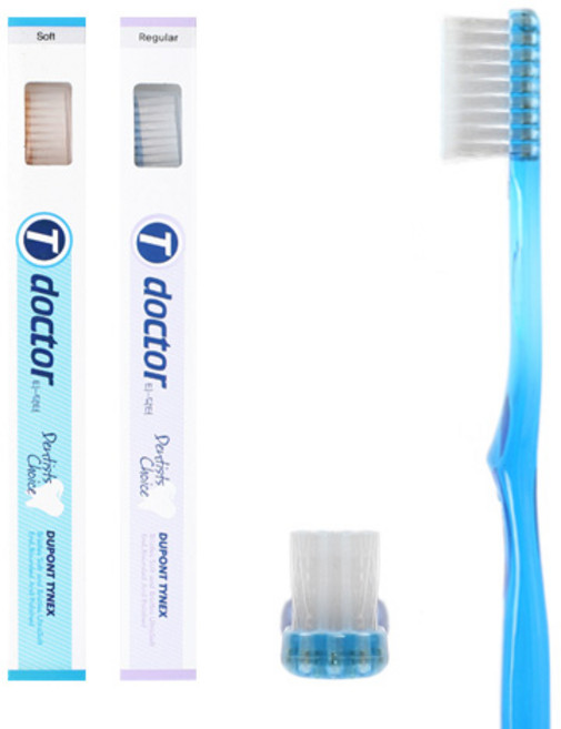 T-닥터 치과용 일반모칫솔(Soft모)(6개입)(칫솔캡포함), 1세트, 6개입