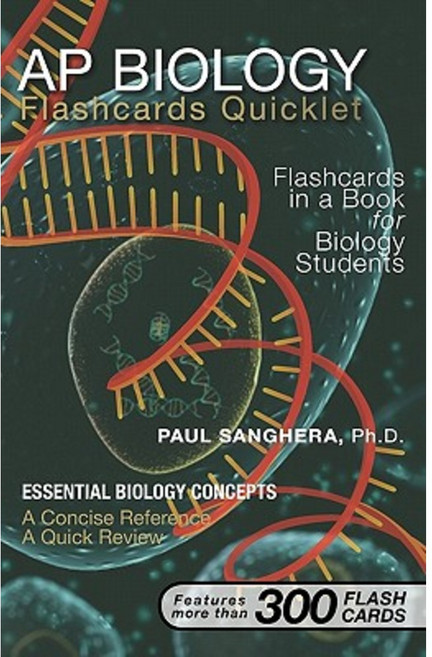AP Biology Flashcard Quicklet: Flashcards in a Book for Biology Students Paperback, Infonential, Inc.