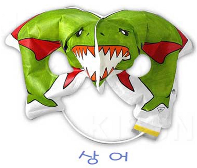 색칠풍선 그리기풍선(호랑이 코끼리 독수리 나비외~)색칠풍선 마스크, 상어