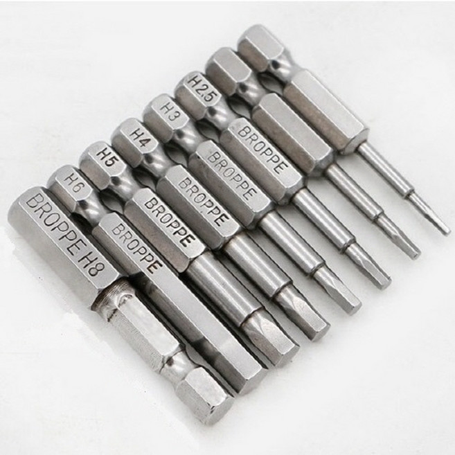 6각렌치 육각비트 8pcs 세트 전동 드릴용 자석기능, 1세트