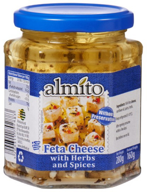 Almito 페타치즈 허브 앤 스파이스 280g, 알미토 페타치즈 허브 스파이스 치즈 280g, 1개