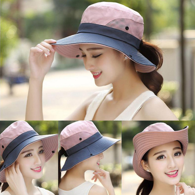 바나다 햇살보호 외출시 필수아이템! 투톤 사파리 등산모자