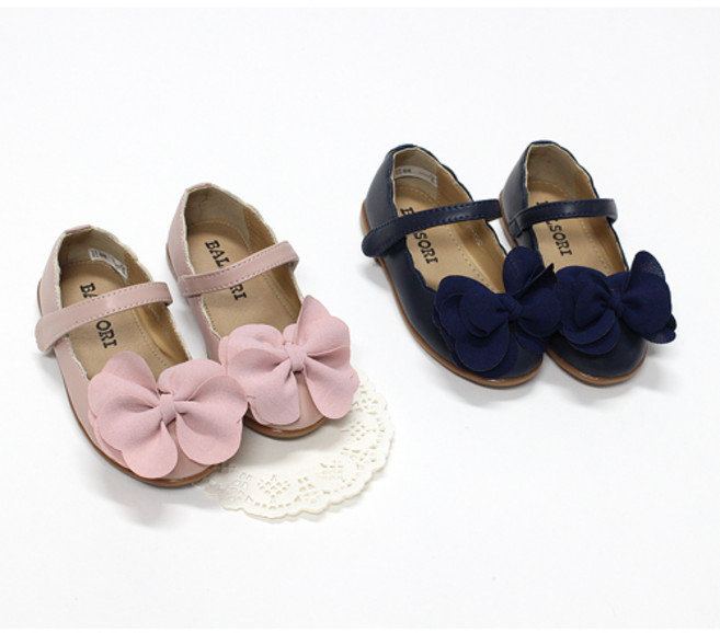 우르르쾅쾅 플라워리본 여아신발 리본플랫 아동구두