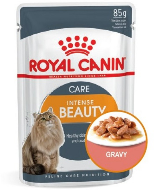 로얄캐닌 인텐스 뷰티 고양이사료, 85g, 12개