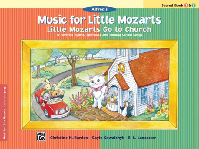 Little Mozarts Go to Church Sacred Book 1 & 2: 10 Favorite Hymns Spirituals and Sunday School Songs Paperback, Alfred Music