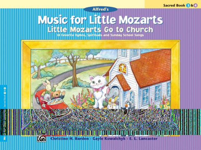 Music for Little Mozarts -- Little Mozarts Go to Church Bk 3-4: 10 Favorite Hymns Spirituals and Sunday School Songs Paperback, Alfred Music