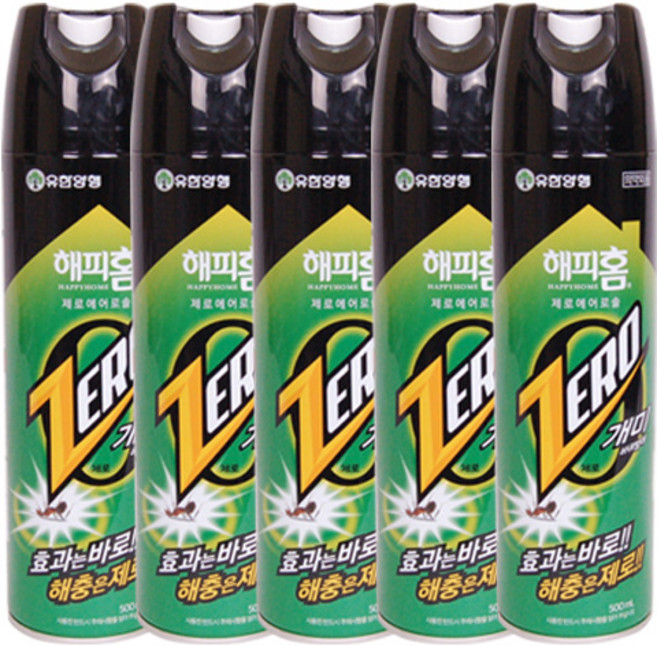 해피홈 제로 에어로솔 살충제 개미용, 500ml, 5개