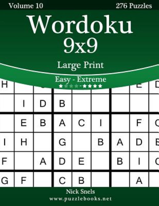 9위 - Wordoku 9x9 Large Print - Easy to Extreme - Volume 10 - 276 