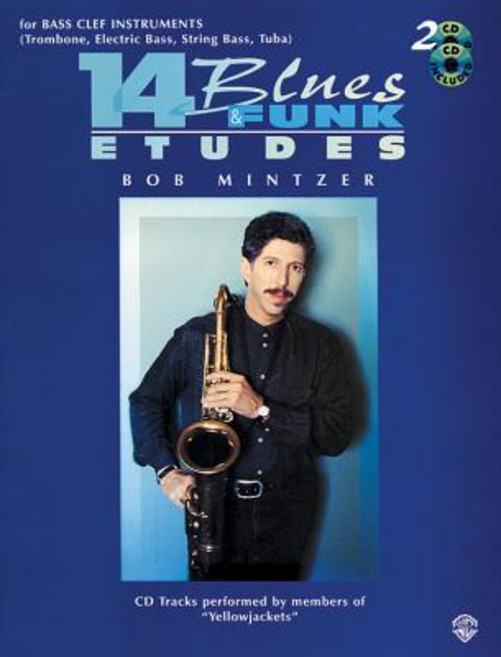 14 Blues & Funk Etudes: Bass Clef Instrument (Trombone Electric Bass String Bass Tuba) Book & 2 CDs [With 2 CDs] Paperback, Alfred Music