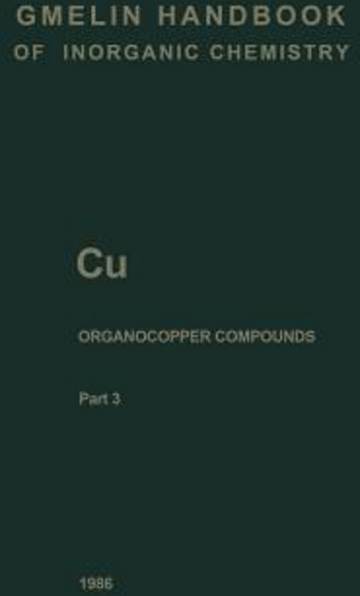 Cu Organocopper Compounds Paperback, Springer