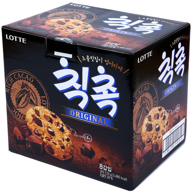 과자 롯데 칙촉 오리지날 720g, 90g, 8개