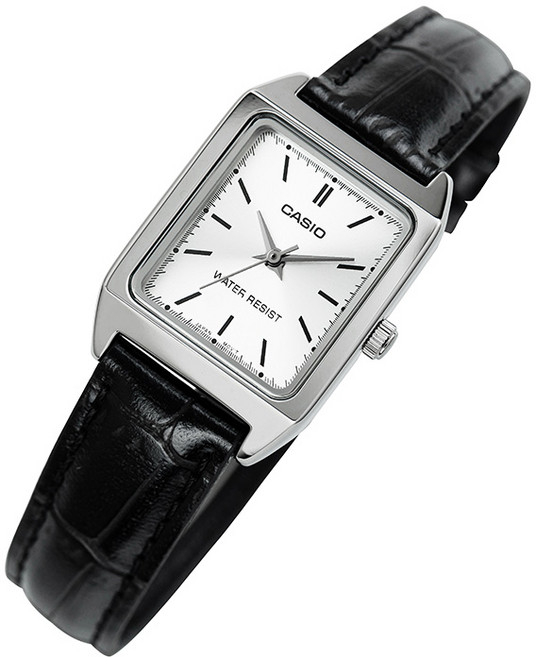 카시오 여성용 가죽 메탈 손목 시계 LTP-V007L-7E1