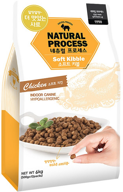 네츄럴프로세스 전연령 강아지 소프트 사료 치킨, 닭, 6kg, 1개