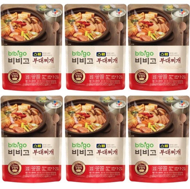 비비고 스팸 부대찌개, 460g, 6개