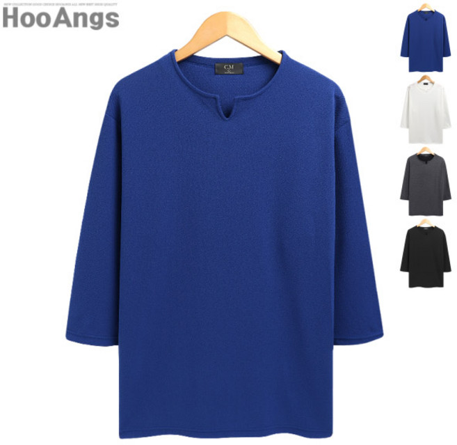 후앙스 오버핏 엠보브이트임 7부티셔츠 RSRT-784