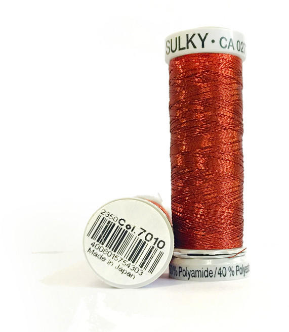 독일 구터만 메탈릭실 200m 퀼트실 아플리케실 자수실 ( 30 색상 ), 7010. 레드, 1개