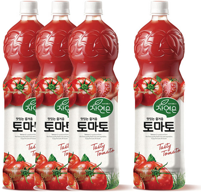 자연은 토마토 주스, 1.5L, 4개