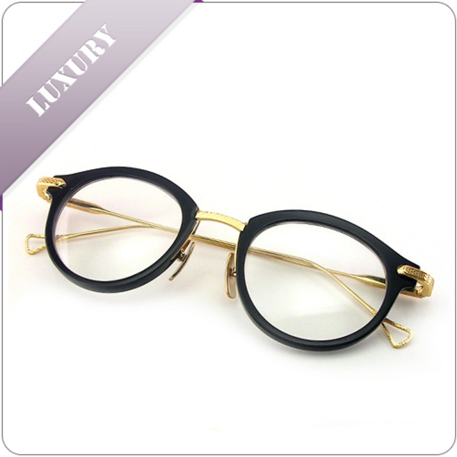 [제쓰니즘]a/DT-에드몬트/블랙골드/라운드/콤비네이션/럭셔리안경/DRX-2025f-01