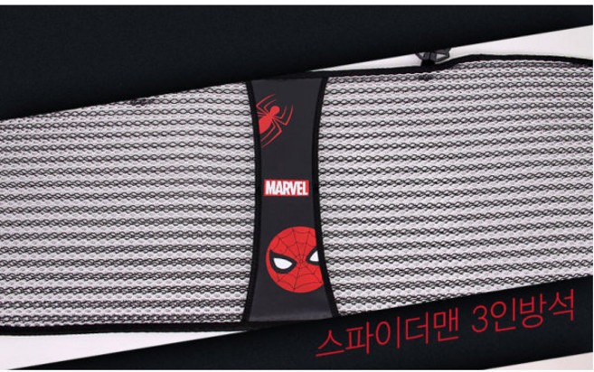 마블 히어로 뉴쿨썸 3D 차량용 3인 통풍방석, 스파이더맨, 1개