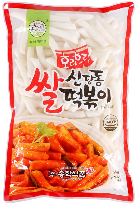 [송학식품] 신당동 쌀떡볶이 1kg x 10개(박스) _떡볶이_ 얇은 떡볶이, 10kg, 1박스