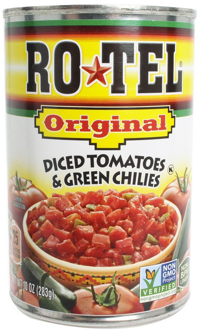 Rotel 오리지널 다이스드 토마토 앤 그린 칠리 통조림, 283g, 1개